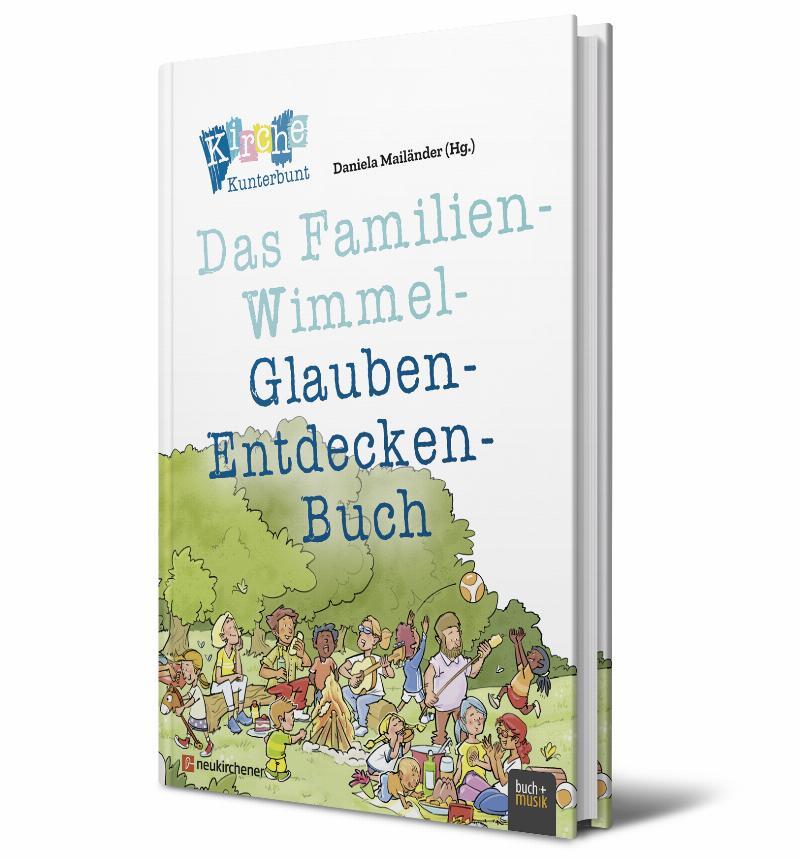 Titelbild eines christlichen Familienbuches mit Illustrationen